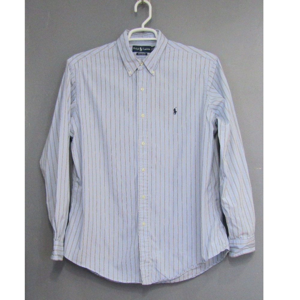 Ralph Lauren Custom Fit Blue & Brown Stripe XL